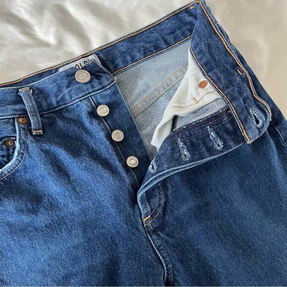 Agolde Dark Wash High Rise Straight Crop Buttonfly Jeans Women’s 26/2 - Picture 3 of 10